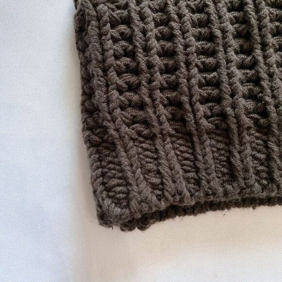 THEOPEN PRODUCT DARK BROWN KNIT CROPPED BRA TOP - M - Picture 7 of 8